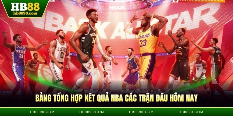 Bảng tổng hợp kết quả NBA các trận đấu hôm nay