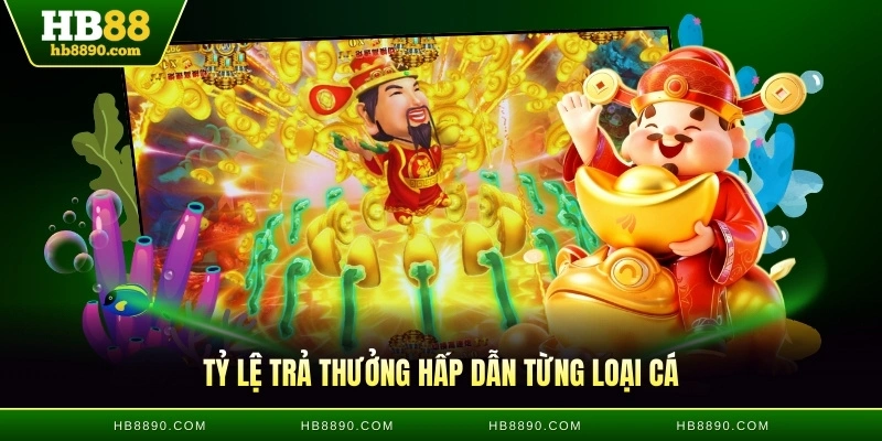 Tỷ lệ trả thưởng hấp dẫn từng loại cá